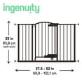 thumbnail image 4 of Ingenuity Thruway 52W Series Pet and Baby Gate, Espresso Metal, Openings from 27.5” to 52" Wide, 4 of 13