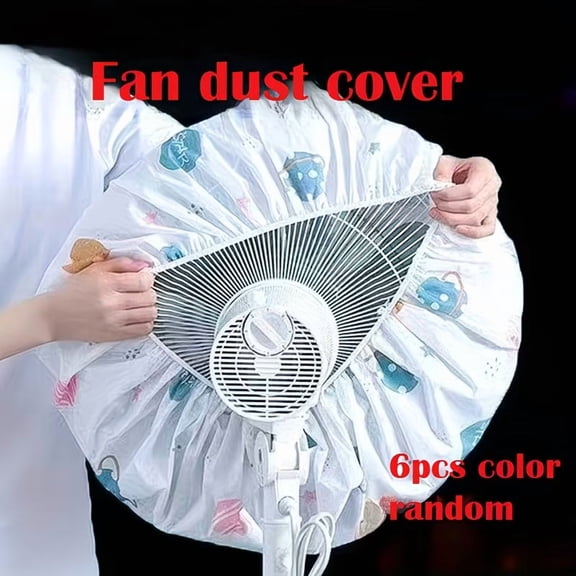 6-Pack Random Color Electric Fan Dust Covers, Soft & Convenient Fan Protectors for Home Storage, Protection Against Dust Contamination