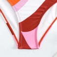 thumbnail image 6 of QHFBli Women's One Piece Swimsuit One Shoulder Bathing Suit Cutout Color Block Swimwear, 6 of 7