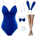 thumbnail image 1 of Disfraz de Conejita de Terciopelo para Mujer Wannsee Azul 2XL Conjunto de Body, 1 of 7