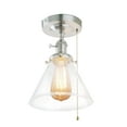 thumbnail image 1 of FSLiving Clear Cone Shape Wall Light with Zipper Switch 12V Gold RV Decorative Light RV Ceiling Hallway Light Ceiling Mount,2700K Bulb Included Industrial Semi Flush Mount for RV Camper - 1 Light, 1 of 6