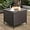 Brown, variant on YEXJ Outdoor Wicker Storage Side Table, Patio Grey PE Rattan End Table with Storage, Square Container for Furniture Covers, Toys, and Gardening Tools