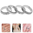 thumbnail image 3 of CIMAXIC birthday 4Pcs Fidget Rings Stars Moon Rings Rotatable Rings Anniversary Birthday Gift,0.98"X0.98"X0.26", 3 of 5