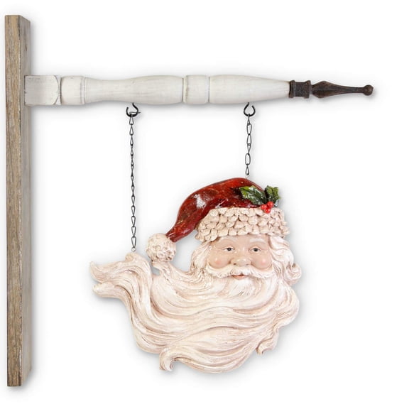 K&K Interiors 54691A 10.5 Inch Santa Head Arrow Replacement, White