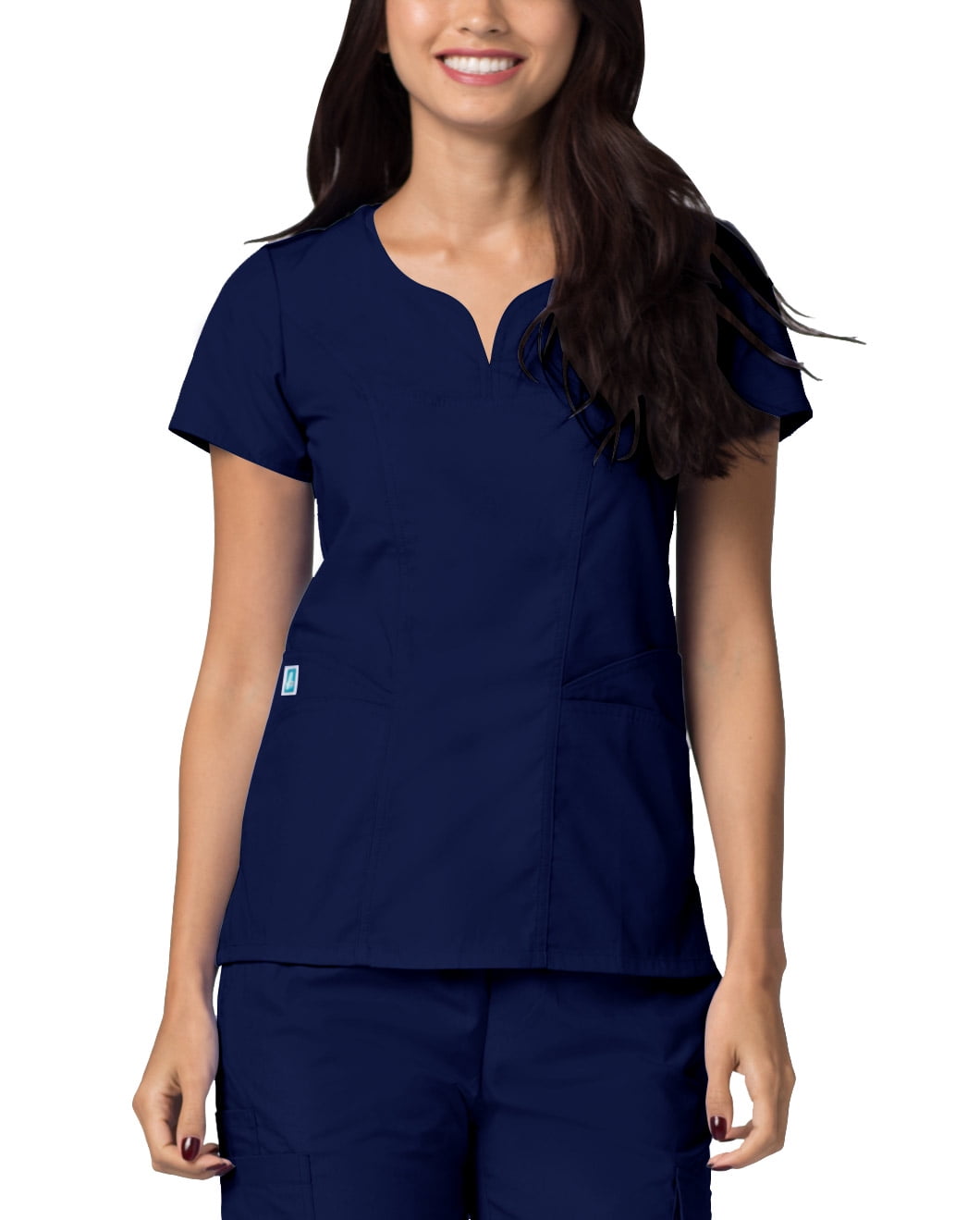Adar Adar Universal Scrubs For Women Curved Glamour Scrub Top