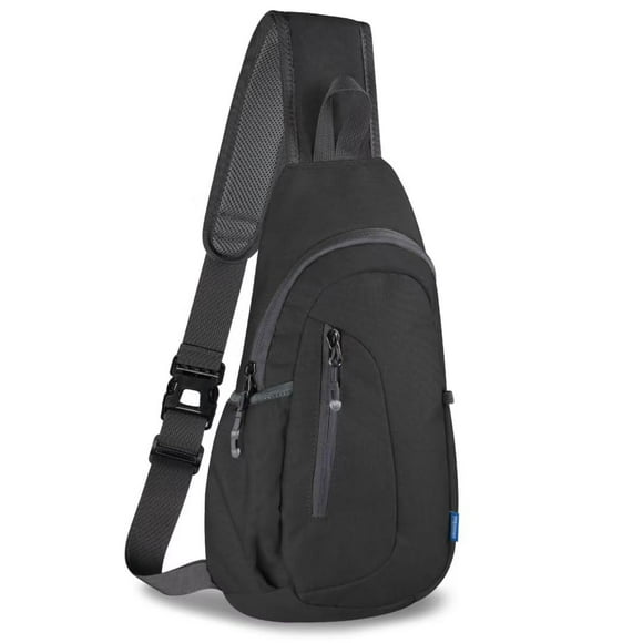 Bolso bandolera TITECOUGO Z1 de lona negra oscura, nylon ligero