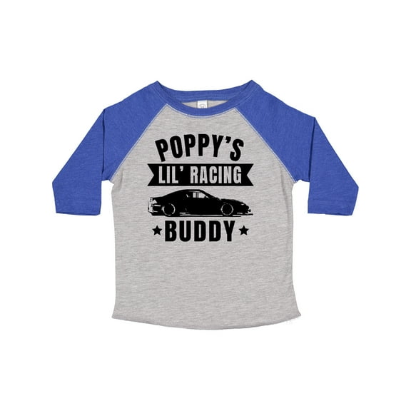 Inktastic Poppy's Lil' Racing Buddy with Car Silhouette Boys or Girls Toddler T-Shirt