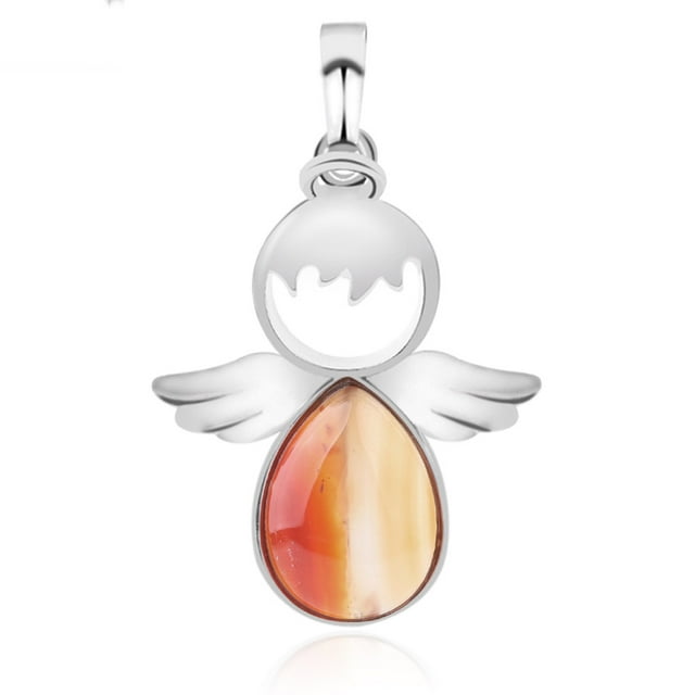 Pendentifs Quartz Rose Anges Féeriques Pendentif pour Colliers Femmes Filles Bijoux