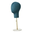thumbnail image 5 of Toysmith Hat Display Stand, Mannequin Head, Metal Base Display Holder, Glasses Headband Display for Personal, Barbershop Business Blue, 5 of 9