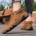 thumbnail image 4 of Zapatos para Correr Casuales para Hombres Deporte Hechas A Mano Cuero PU Transpirables (marrón 37), 4 of 6