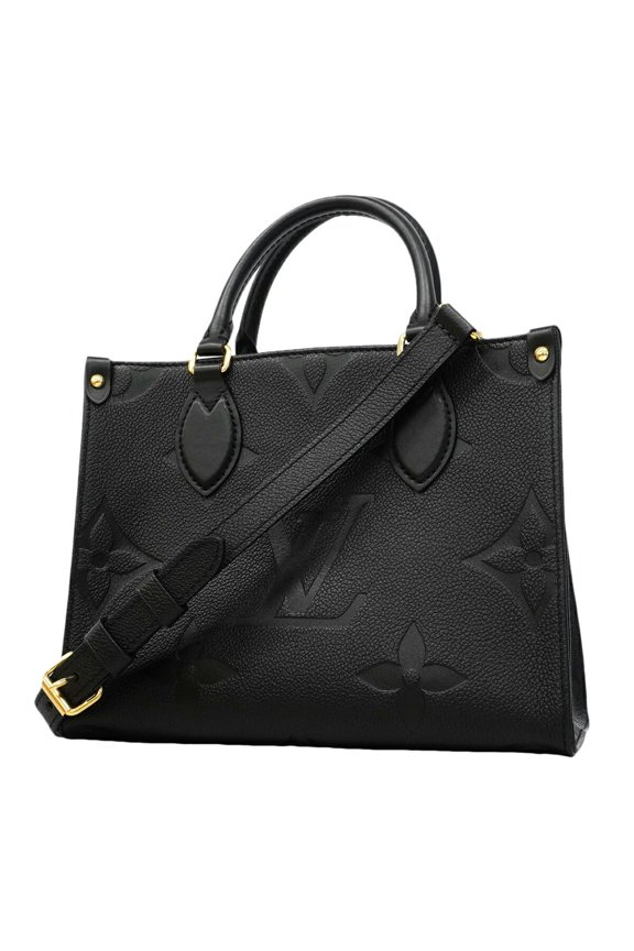 Pre-Owned Louis Vuitton Monogram Empreinte OnTheGo PM Handbag M45653 Noir (Black) 2-way bag for...