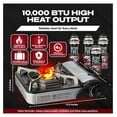 thumbnail image 2 of Chef-Master 90011 Butane Countertop Stove, 10 000 BTU Portable with Carry Case, High Performance, Piezo Ignition, Brass Burner, Safety Stop, 2 of 7