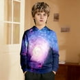 thumbnail image 5 of SOFTCCLO Girls Hoodies Galaxy Star Print Loose Pullover Hoodie Top Trendy Comfort Hoodies for Girls Size 3-4Y, 5 of 8