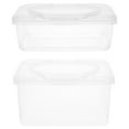 thumbnail image 1 of 2 cajas de toallitas húmedas para bebé, dispensador de toallitas con tapa abatible, dispensador de toallas de baño, servilletas y toallitas limpiadoras, 1100 ml y 1850 ml., 1 of 7