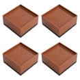 thumbnail image 1 of 4 elevadores de cama para muebles, almohadillas para pies de lavadora, fácil instalación Marrón 78x78x4cm, 1 of 9