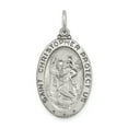 thumbnail image 1 of Beautiful Sterling Silver St. Christopher Hockey Medal, 1 of 2