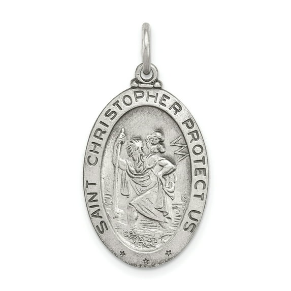 Beautiful Sterling Silver St. Christopher Hockey Medal