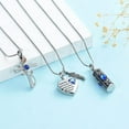 thumbnail image 7 of 3 Pack Cylinder Cross Heart Cremation Jewelry for Ashes 3 Pieces Urn Necklace for Women Men Loved One Keepsake Memorial Mini Urn Holder, 7 of 7