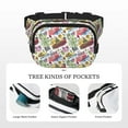 thumbnail image 5 of Fuzoiu America Landmarks1 Print Unisex Square Double Layer Waist Bag,Crossbody Fanny Pack Travel Workout Accessory, 5 of 9