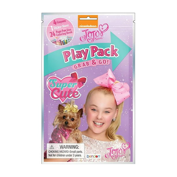 bendon 42844 jojo siwa 24-page coloring play pack