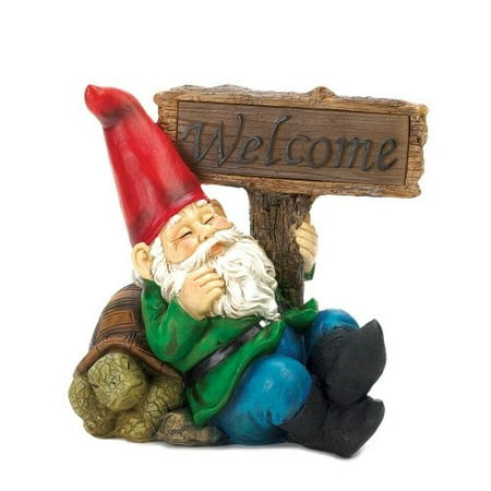 10015673 Wholesale Welcome Gnome Solar Statue Gnom Figure Model Decor Decoration Outdoor Front Yard Frontyard Home House Grass