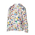 thumbnail image 2 of Pofeuu Colorful Spots Print Sun Protection Outdoor Lightweight Full Zip UV Cooling Hoodie Long Sleeve Summer Clothing for Outdoor Hiking-Medium, 2 of 5