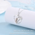 thumbnail image 2 of Collar ACOGVN con colgante en forma de corazón para mujer, con diseño de caballo y niña, chapado en plata, 2 of 7