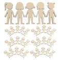 thumbnail image 1 of 100pcs Unfinished Cutouts for Crafting Creative DIY Hand-painted Figure Cutouts for Kindergarten Home School and Party Decorations, 1 of 4