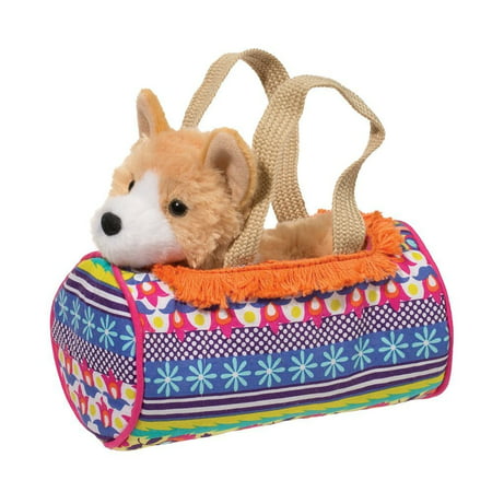 Douglas Cuddle Toys Boho Sassy Sak with Corgi Dog Plush Toy, (Best Dogs To Cuddle With)