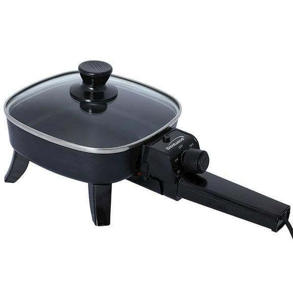 Brentwood SK-45 6-inch Non-Stick Electric Skillet with Glass Lid, Black
