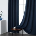 thumbnail image 4 of INLINAS Blackout Curtains for Bedroom, Thermal Insulated, Noise Reduction, Energy Saving Set of 2 Panels, Navy Blue, 52W x 63L Inch, 4 of 7