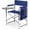 Blue, variant on Sports Chair with Side Table and Armrest Caddy, Lightweight Aluminum Folding Outdoor Camping Chair for Adults, Portable Director Style Lawn Seating with Pockets & Carry Strap, (Black)