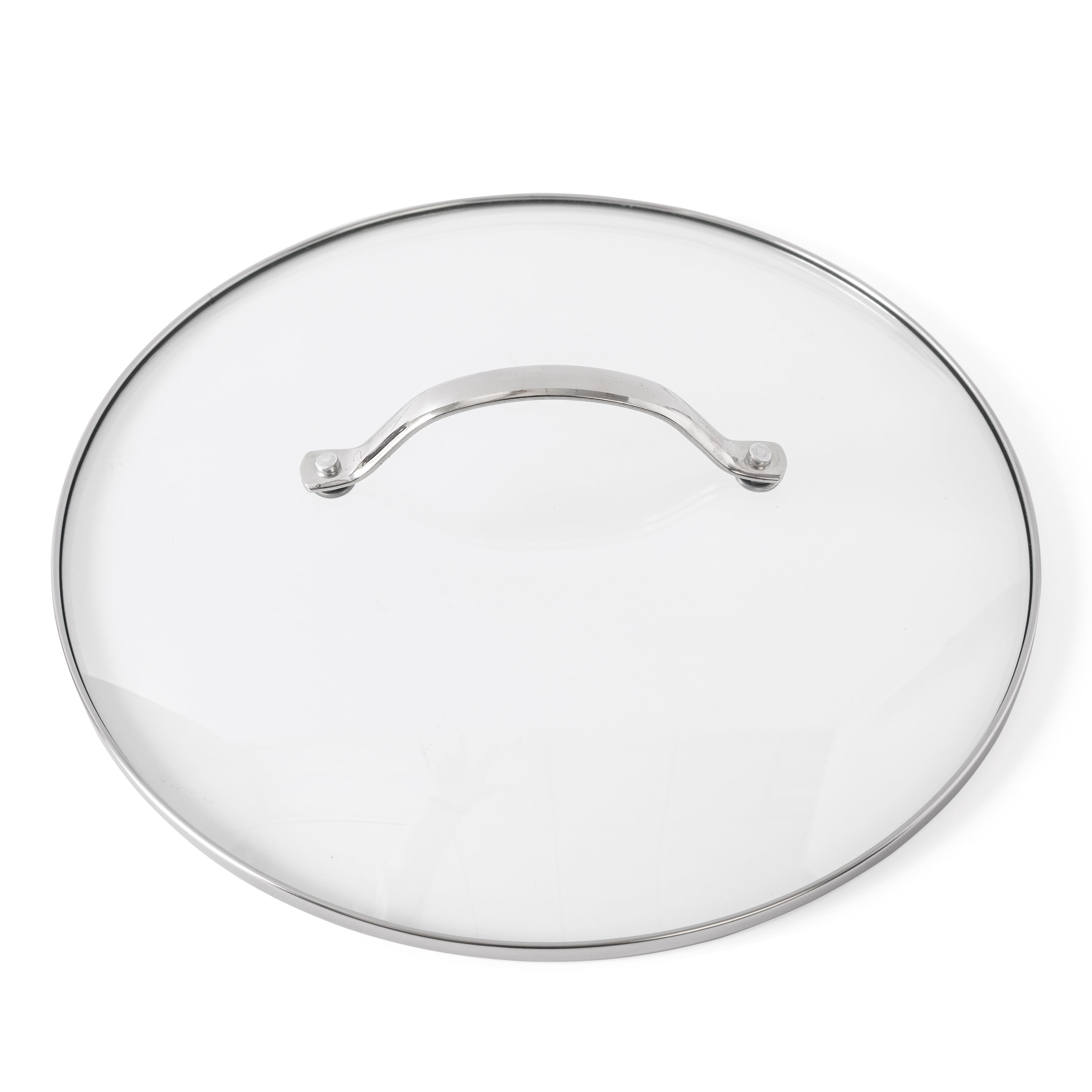 Martha Stewart Haverhill 12-Quart Enamel Stock Pot Oven Safe with Glass Lid, Linen