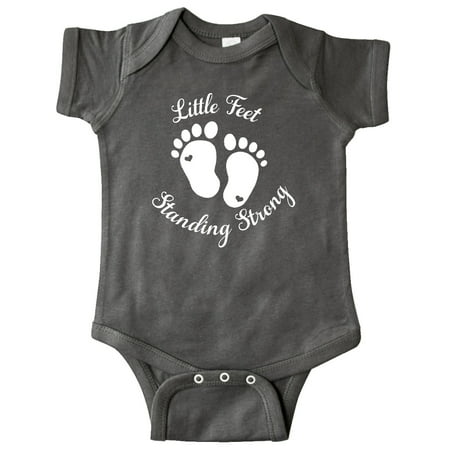 

Inktastic Little Feet Standing Strong with Baby Footprints Gift Baby Boy or Baby Girl Bodysuit