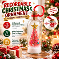 thumbnail image 4 of Recordable Christmas Tree Message in a Bottle Ornament,30-Second Voice Recording Keepsake with Snowy Mini Trees,Glass Holiday Decoration for Mantel(3PCS), Lazyguy, 4 of 9