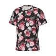 thumbnail image 3 of Rocae Rose Flowers for Men's Moisture-Wicking Crew Tee - T-Shirt for Sports, Outdoor Activities, and Casual Wear, 3 of 9