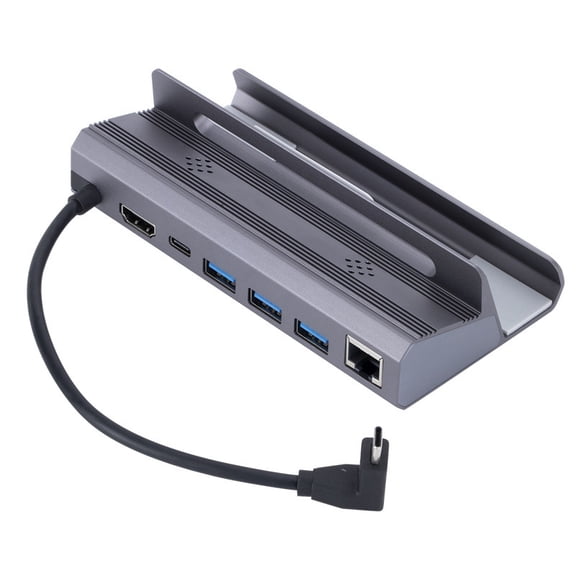 6 in 1 USB C Hub USB C Docking Station to -COMPatible 4K60Hz RJ45 PD100W Dock USB 3.0 HUB