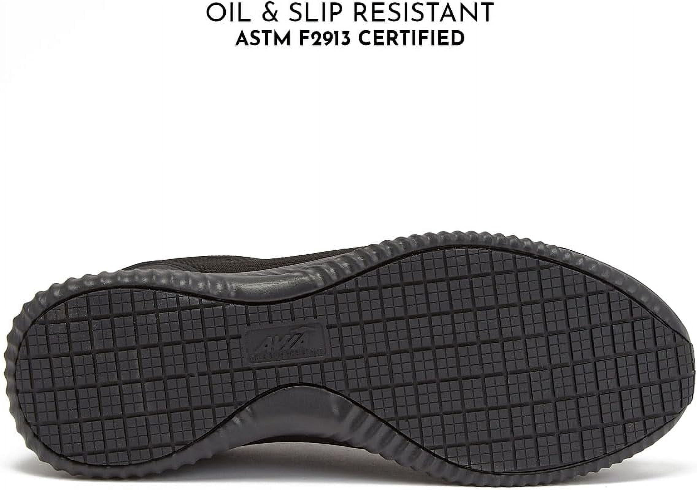 Avia Anchor Black Slip Resistant Mesh Slip-on Shoes for Men