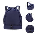 thumbnail image 6 of QccHieUs Sports Drawstring Backpack Gift Gym Bag for Party Women Men Basketball Christmas Dark Blue, 6 of 9