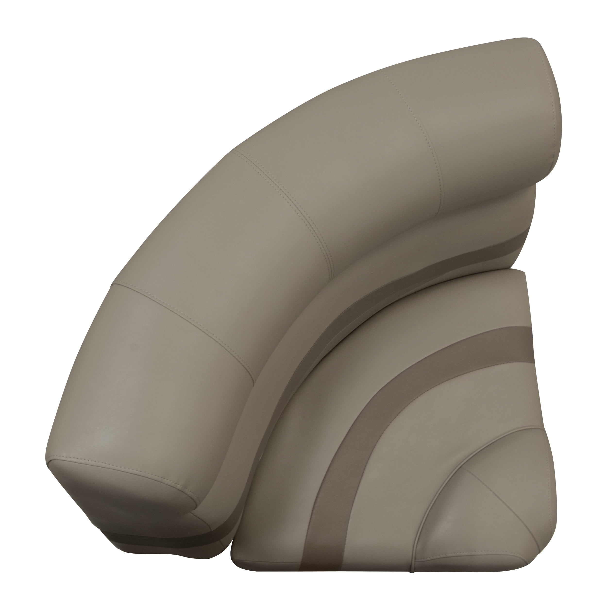 Wise BM11028-1749 Premier Series Pontoon 28" Radius Corner Cushion Set - Mocha Java / Mushroom / Cafe