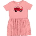 thumbnail image 3 of Inktastic Valentine Fire Truck Heart Bear Girls Toddler Dress, 3 of 5