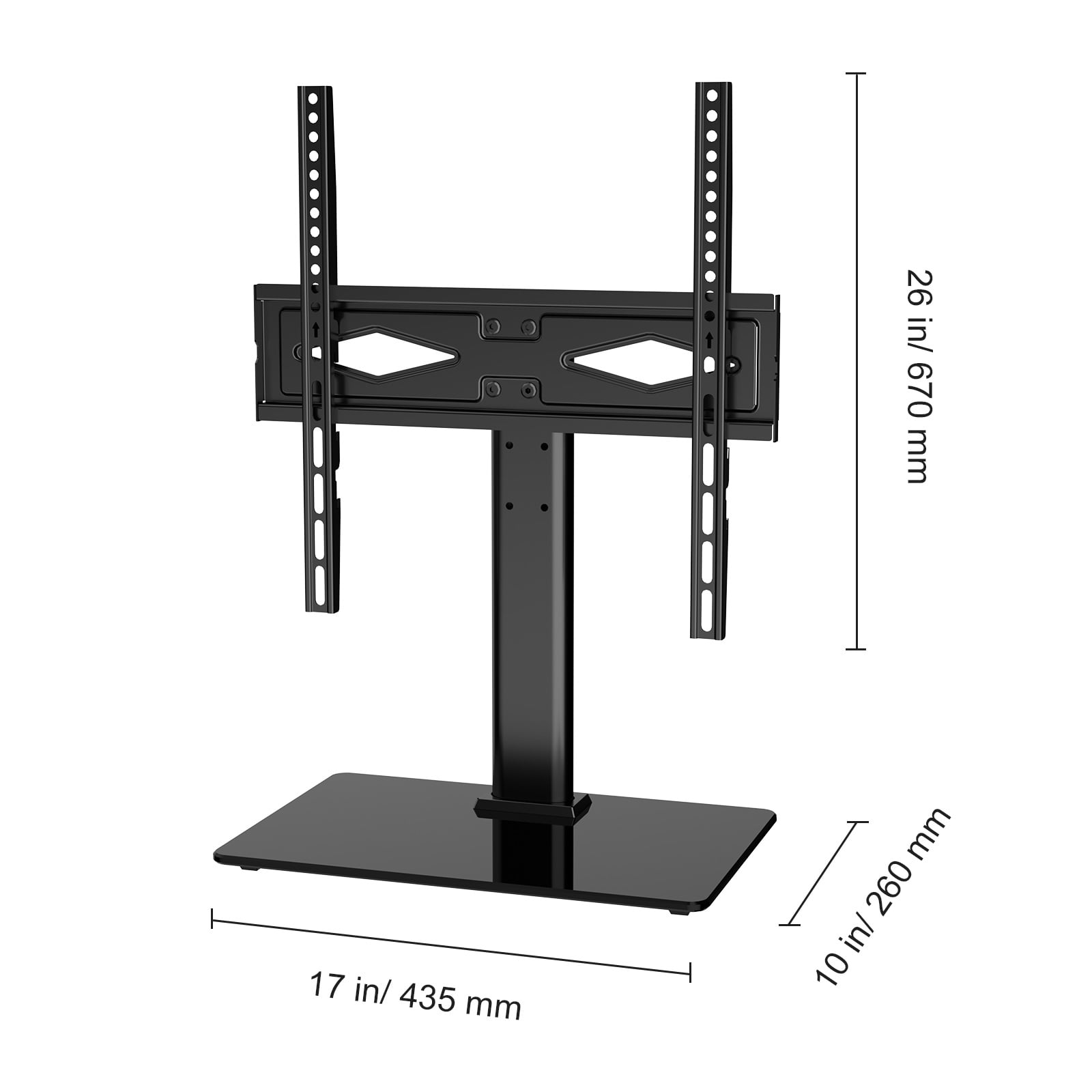 KFFKFF TV Stand Mount Swivel Universal TV Stand for 32"-55" TVs Adjustable Height