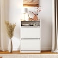 thumbnail image 4 of Costway Armoire de Rangement pour Chaussures avec 2 Tiroirs Basculants, Tablettes Réglables Amovibles pour l'Entrée, 4 of 10