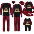 thumbnail image 1 of Pijamas familiares navideños a juego, Let's Get Lit Christams en julio, conjuntos de pijamas negros de manga larga, 1 of 4