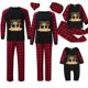 thumbnail image 1 of Pijamas familiares navideños a juego, Let's Get Lit Christams en julio, conjuntos de pijamas negros de manga larga, 1 of 4