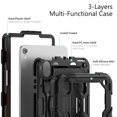 thumbnail image 6 of For iPad Mini 7th/6th Generation Case 8.3 inch 2024/2021, 360 Rotating Shockproof Cover with Stand, Screen Protector, Shoulder Strap, Black, 6 of 7