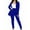 Blue, variant on Azrian Ladies' Business Outfit Suit Set Women Business Attire 2 Piece Outfits Long Sleeve Tops Solid Long Pants Sets