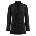 thumbnail image 2 of Women Halloween Costumes Gothic Jacket Coat Ladies Ruffled Open Button Jacket New Long-Sleeved Short Suit Solid Color Party Jacket, 2 of 5