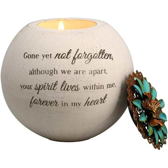 Pavilion Gift Company 19093 Forever in My Heart Terra Cotta Candle Holder, 4-Inch