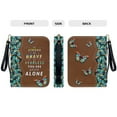 thumbnail image 5 of Kuiaobaty Butterfly Print Bible Cover for Women Men, You Are Never Alone Leather Bible Carrying Book Case Church Bag with Wristlet Strap, Bible Bag for Protective with Pen Slots, XL, 5 of 7